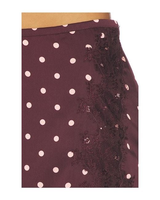 Line & Dot Red Raye Mini Skirt