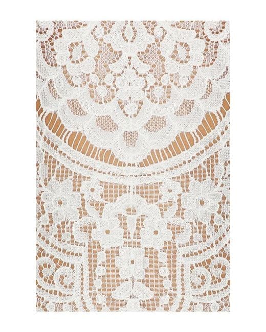 For Love & Lemons White Siren Fringe Top