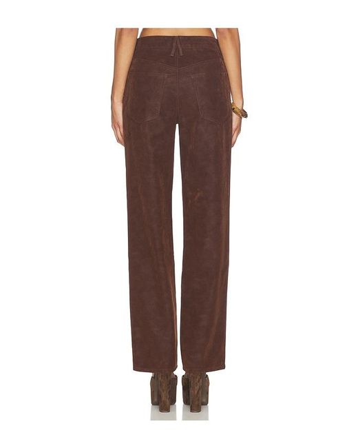 GOOD AMERICAN Brown Better Than Suede Good True Straight Pants