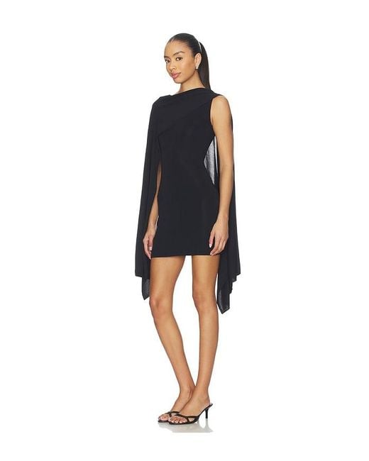 L'academie Black 'Academie Nasim Knit Cape Mini Dress