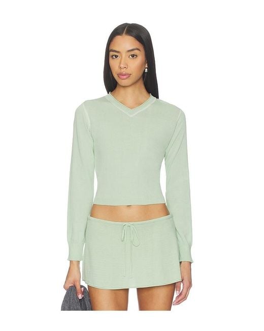 Frankie's Bikinis Green Eli Knit Sweater
