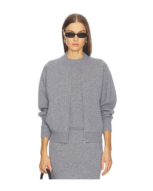 SRG Gray Velma Knit Bomber Jacket