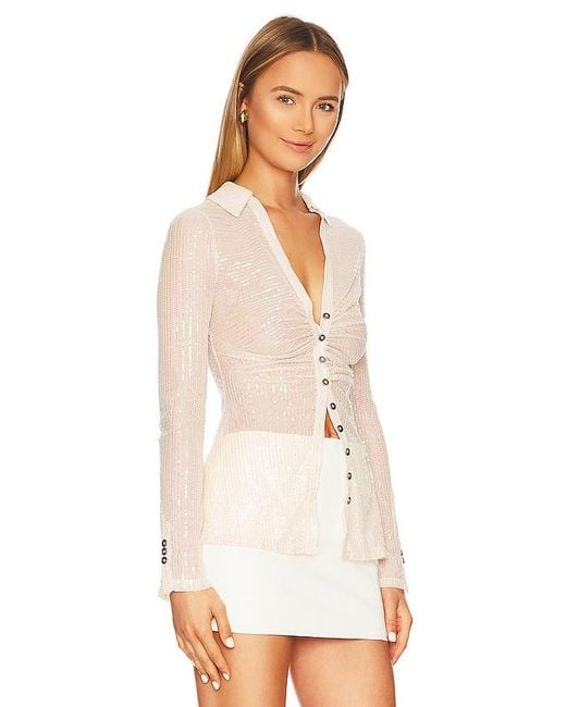 Free People White OBERTEIL SSEQUIN