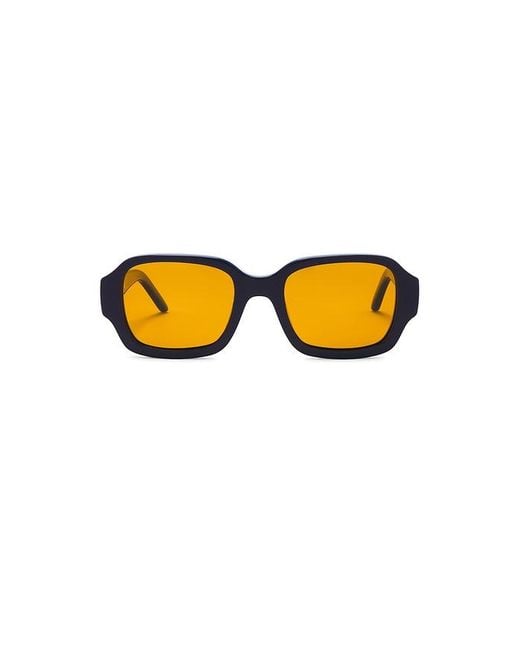 BRU Eyewear Yellow Olan Rectangle Sunglasses for men