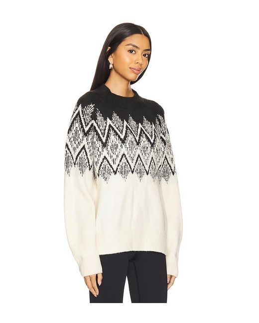 Varley Black Siren Relaxed Jacquard Sweater