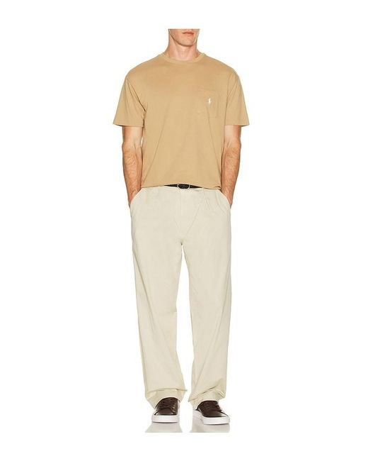Polo Ralph Lauren Natural Short Sleeve Crewneck Pocket Tee for men