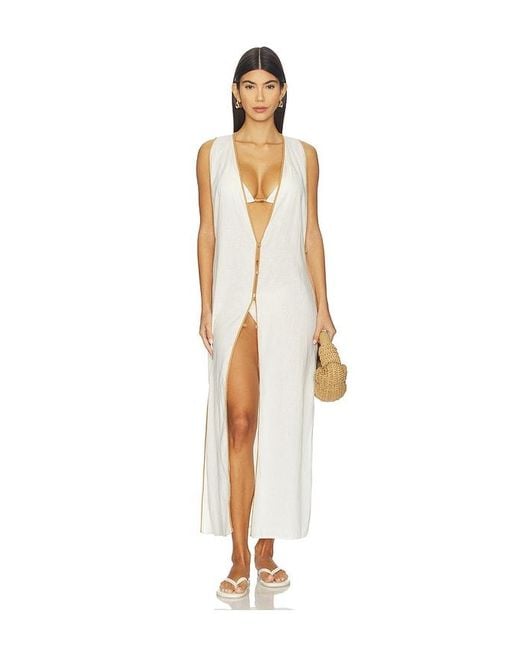 ViX White Iva Long Cover Up
