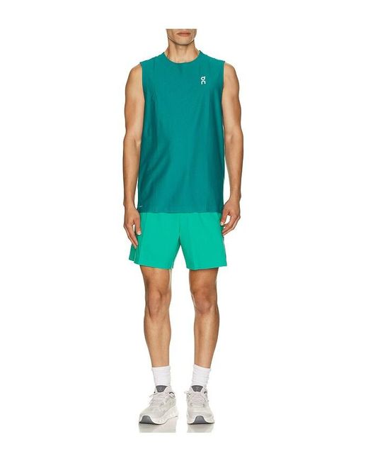 On Shoes Green 5 Core Shorts for men