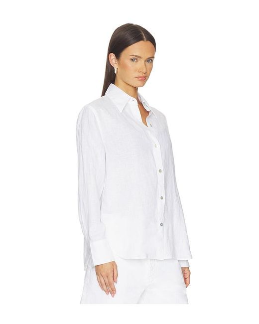 Vince White Relaxed Long Sleeve Button Down