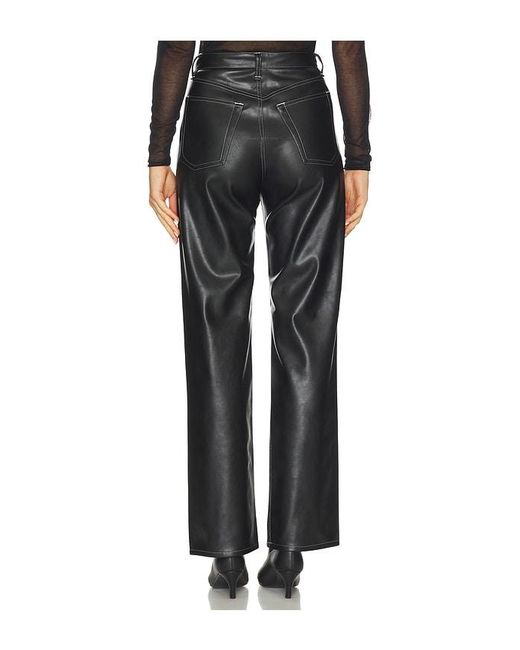 Rag & Bone Black Shea Faux Leather Straight Pant