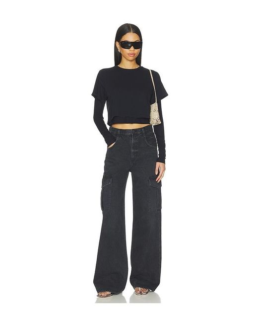 Agolde Black Minka Cargo Jeans