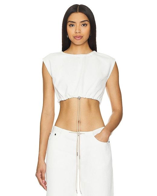 TOP CROPPED COOL Still Here en coloris White