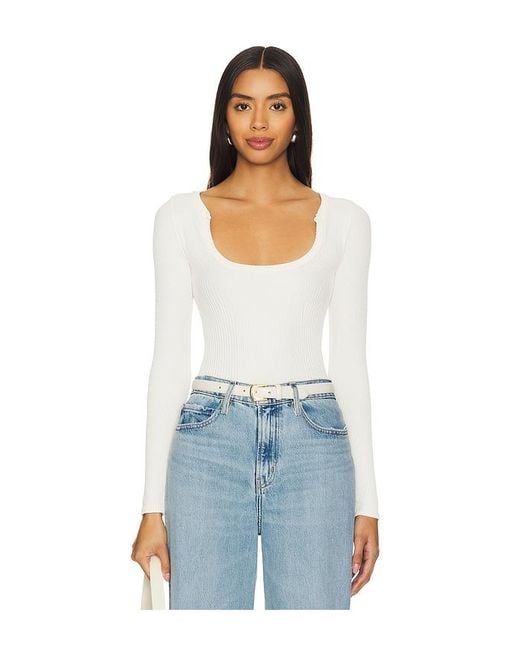 Free People White X Intimately Fp Clean Slate Seamless Layering Top