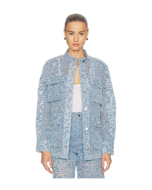 Veronica Beard Blue Lane Jacket W/ Burnout Floral