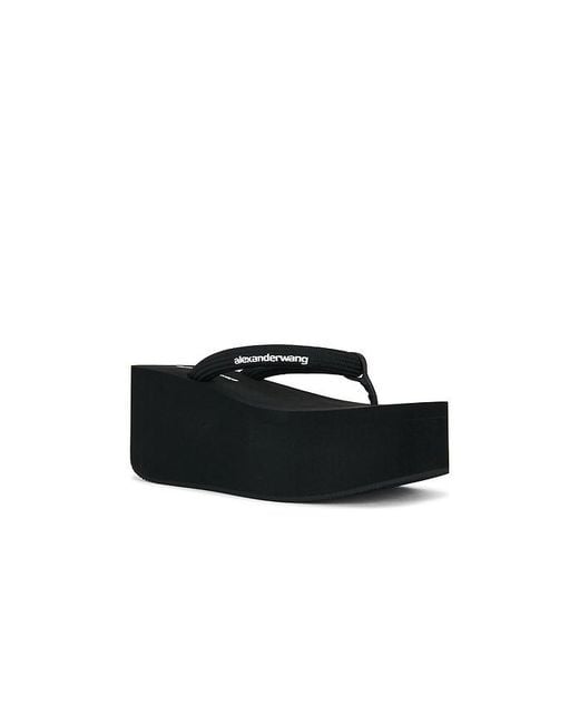 Alexander Wang Black Jenna Thong Platform Sandal