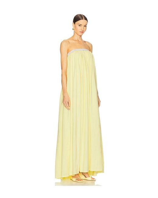 ROWEN ROSE White Trägerloses Maxikleid