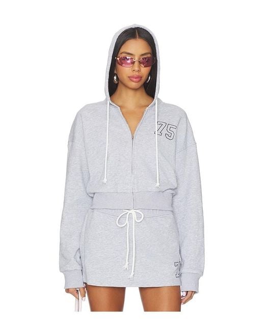 superdown White Kasia Zip Up Hoodie