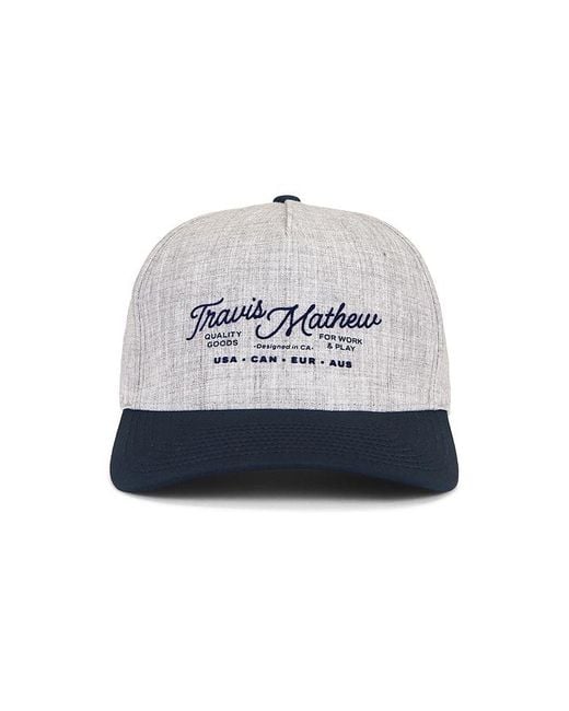 Travis Mathew Blue Perfect Plan Hat for men