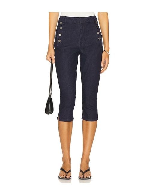 AFRM Blue Dione Sailor Capri Jeans