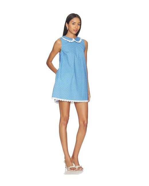 Caroline Constas Blue Juliette Mini Dress