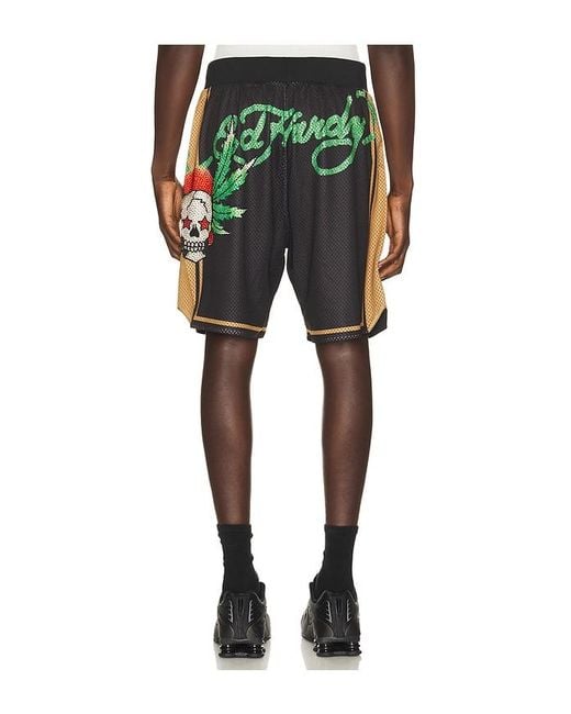 Ed Hardy Black By Appointment Only Weed Skull Short for men