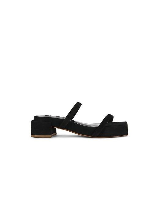 By Far Black Tanya Suede Sandal