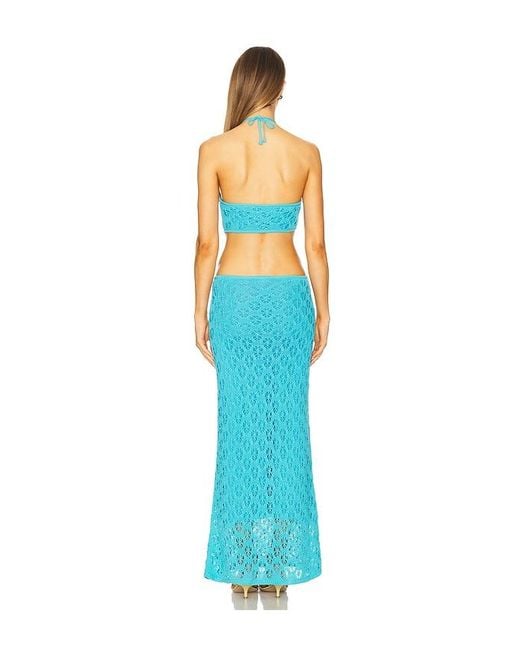 CAPITTANA Blue Lucinda Flower Dress