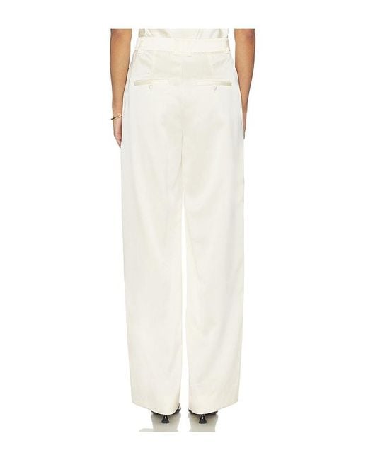 Vince White High Waist Satin Trouser