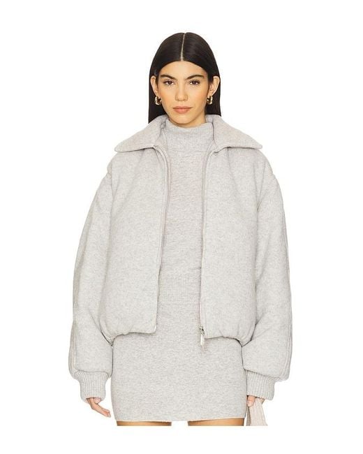 AEXAE White Cashmere Bomber Jacket