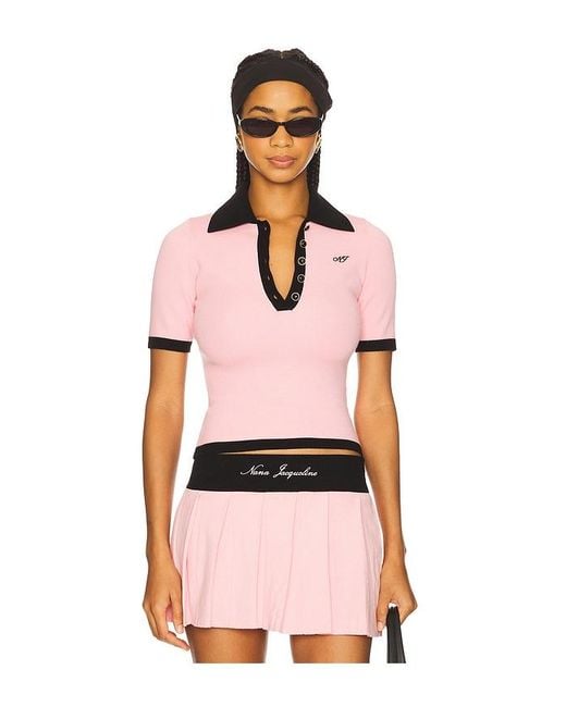 Nana Jacqueline Red Hazel Polo Top