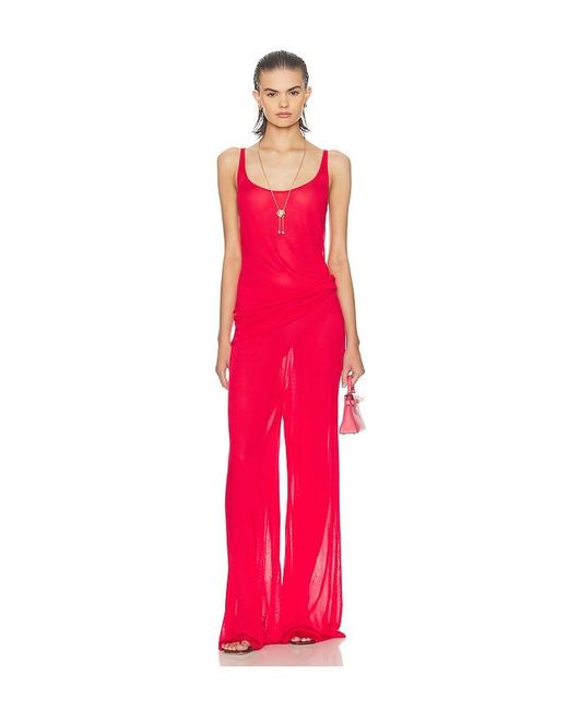 Helsa Red Arlena Knit Top