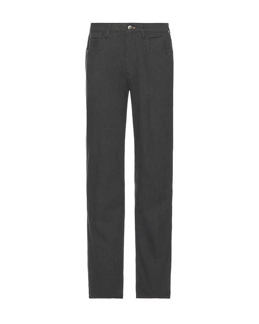 Faherty Brand Black Movement Linen 5 Pocket Pant for men
