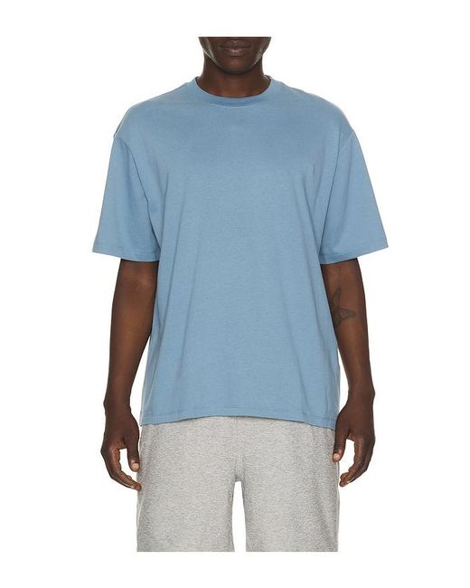 Beyond Yoga Blue Softknit Cotton Tee for men