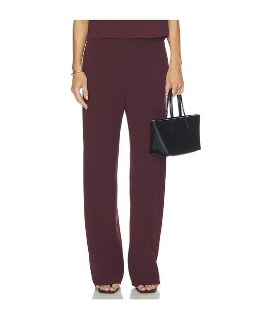 Vince Red Colette High Waist Crepe Bias Pant