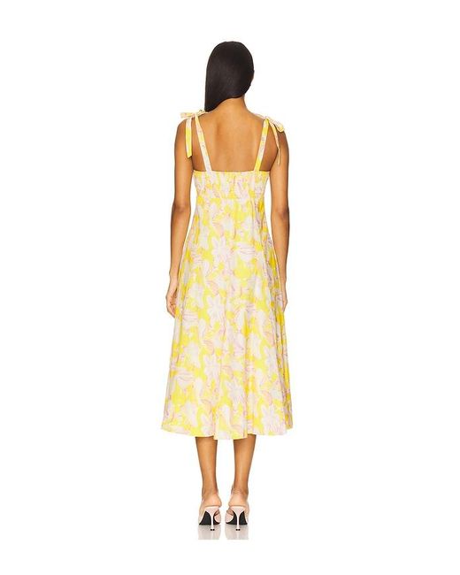 Astr Yellow Shiann Dress