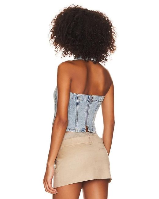 GRLFRND Blue Tianna Halter Bustier