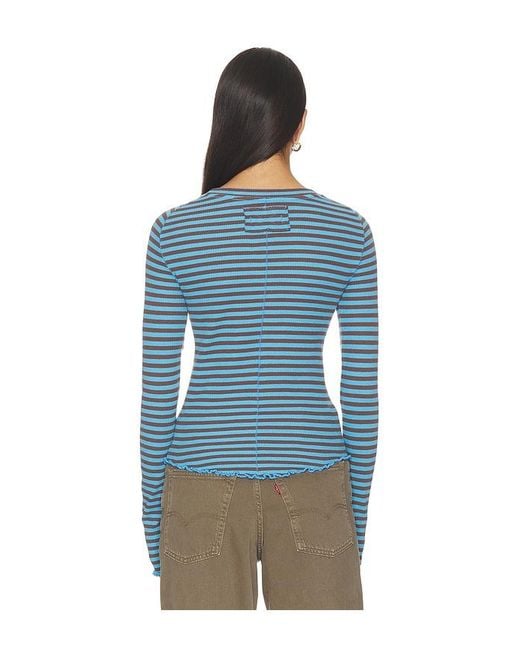 Free People Blue X We The Free Easy Does It Striped Tee