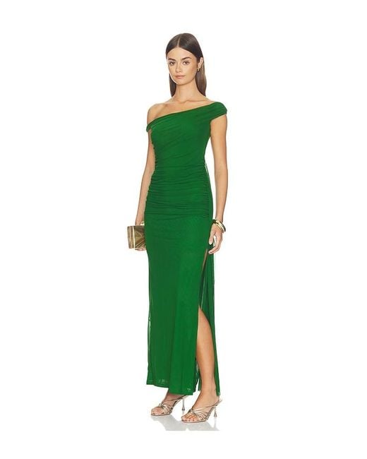 Bardot Green Layana Asym Maxi Dress