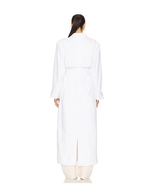 AFRM White The Soft Trench Coat