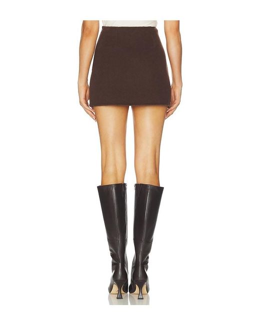 L'academie Black Milly Wool Mini Skirt