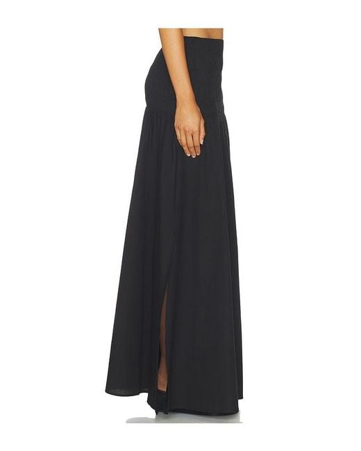 Closed Black Gathered Skirt