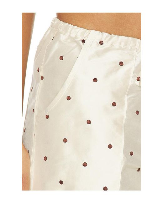 DONNI. White The Taffeta Drawstring Cargo Pant