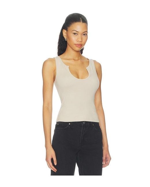 GRLFRND Gray Deep U-Neck Tank