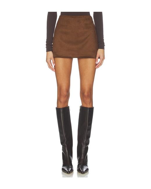 SNDY'S Multicolor Jacqui Faux Suede Mini Skirt
