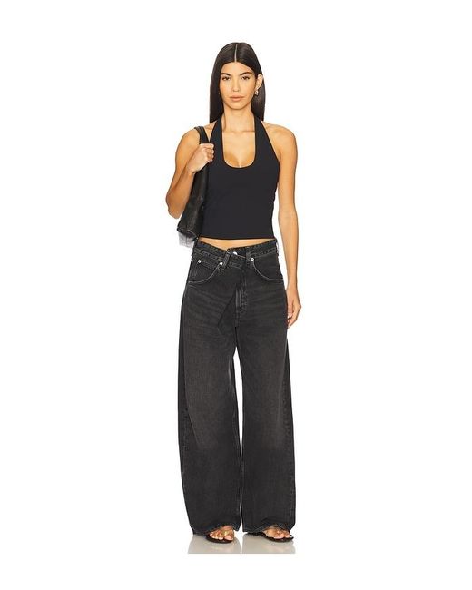 Agolde Black Vana Wide Leg Jeans