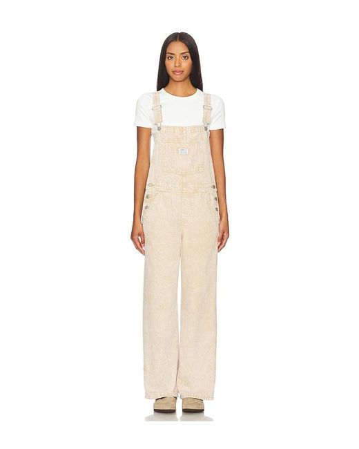 Levi's White Baggy Overall