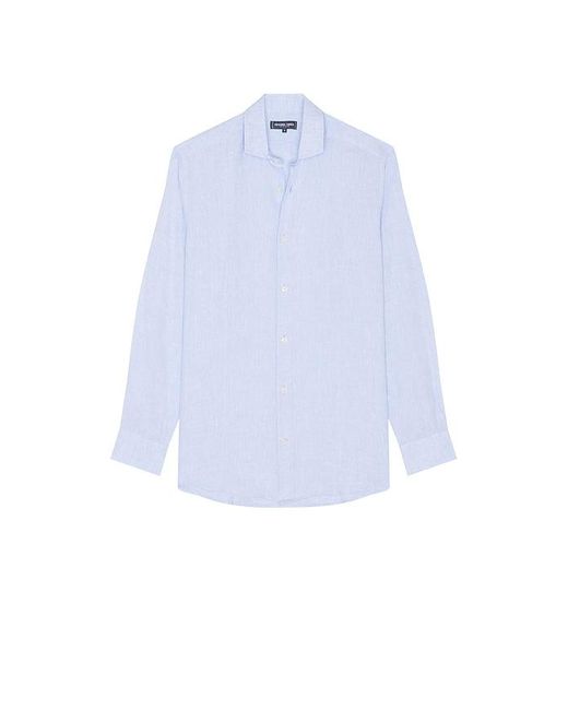 Frescobol Carioca White Antonio Linen Shirt for men