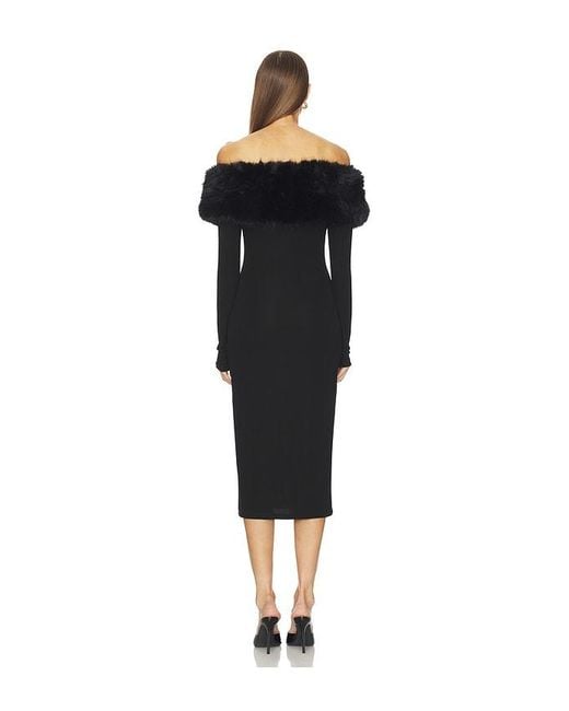 L'academie Black Nara Midi Dress