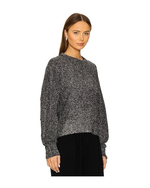Helmut Lang Black Rundhals Lurex