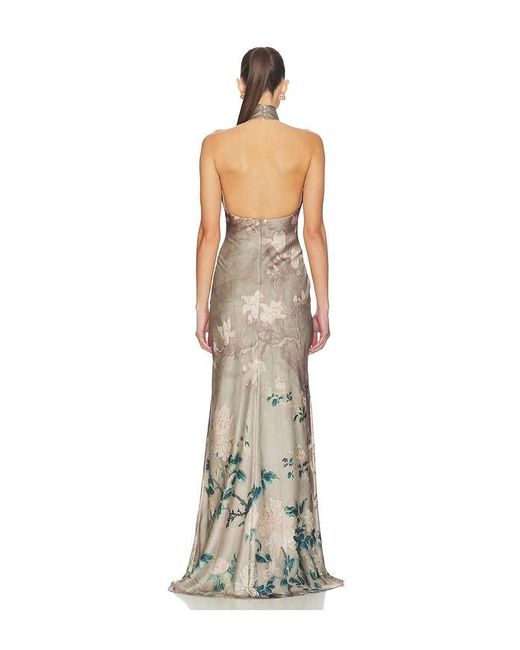 SAU LEE White Gillian Satin Dress